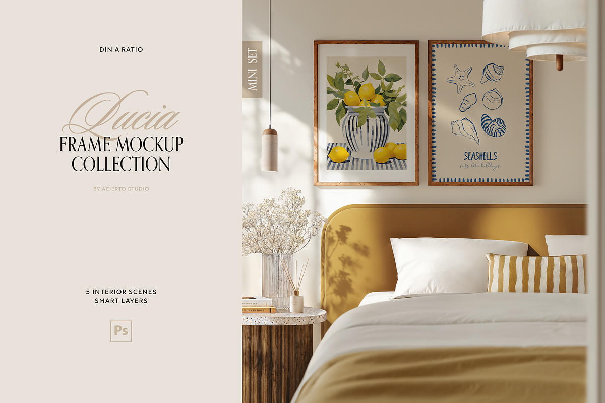 LUCIA Din A | Frame Mockup Mini Set, a Household Mockup by Acierto Studio (Photo 1 of 15)
