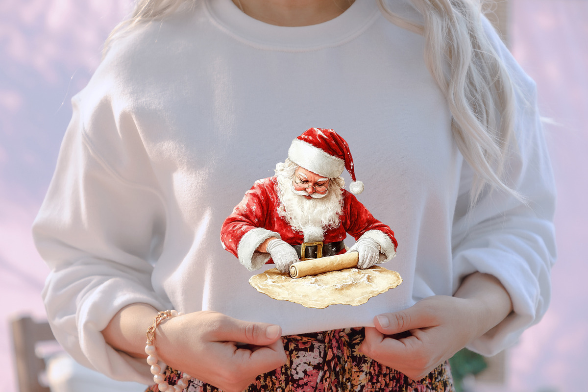 Santa Baking Clipart, an Illustration by designcity5 (Photo 5 of 5)