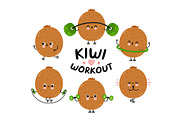 Fruits Workout Characters Bundle, a Food Illustration by Slavko Kahovsky (Thumbnail 4 of 10)