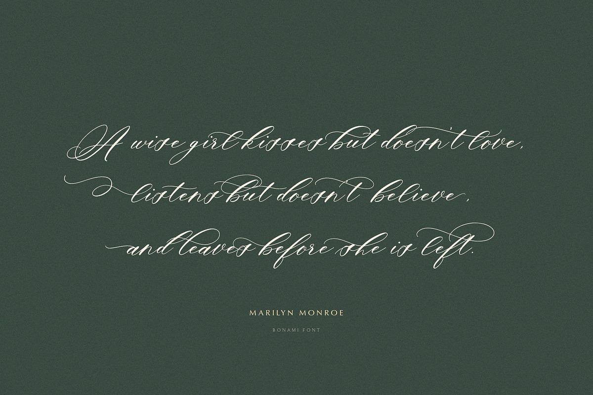 Bonami Font, a Script Font by Ivan Rosenberg (Photo 9 of 11)