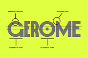 Gerome - Modern Retro Condensed Font, a Sans Serif Font by Iqsiart Studio (Thumbnail 3 of 15)