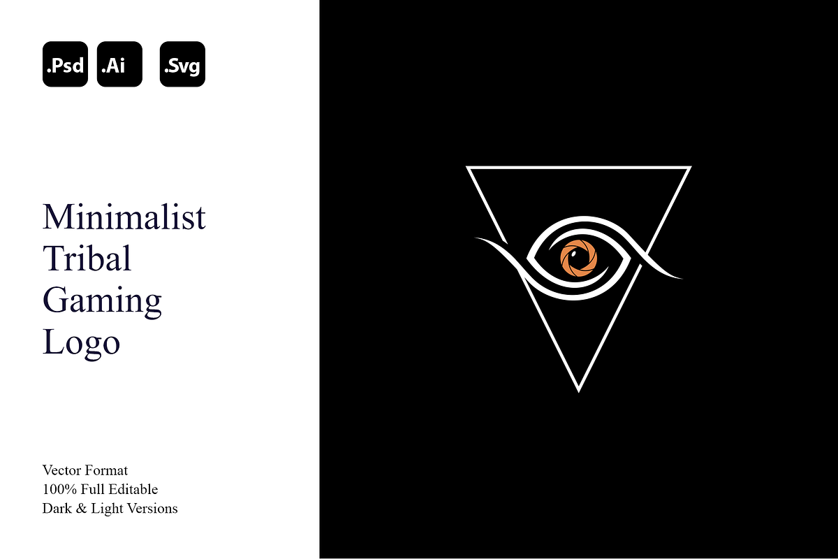 Minimalist Tribal Gaming Logo, a Branding & Logo Template by Luxury Logos (Photo 1 of 4)