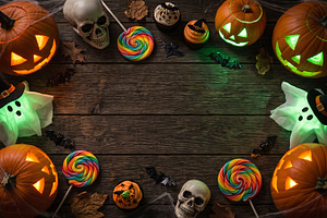 halloween frame with space for text