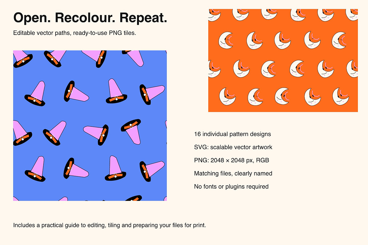 Halloween Pop - 16 Seamless Patterns, a Pattern Graphic by Oday Noon (Photo 9 of 9)