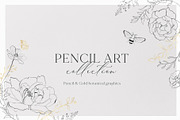 PENCIL ART- Floral line collection, an Illustration by Grace Noboa Illustrations (Thumbnail 1 of 12)