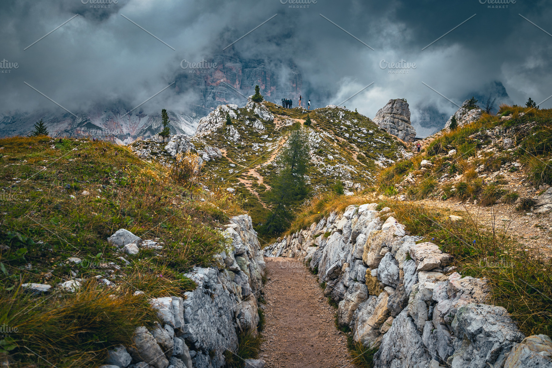 Hiking route near Cinque Torri, an Architecture Photo by Alpine Dreams