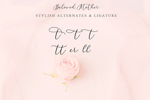 Beloved Mother Calligraphy Font