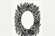 50 Elegant Floral Oval Mirror Frame, a Decorative Illustration by Amazin_art (Thumbnail 20 of 34)
