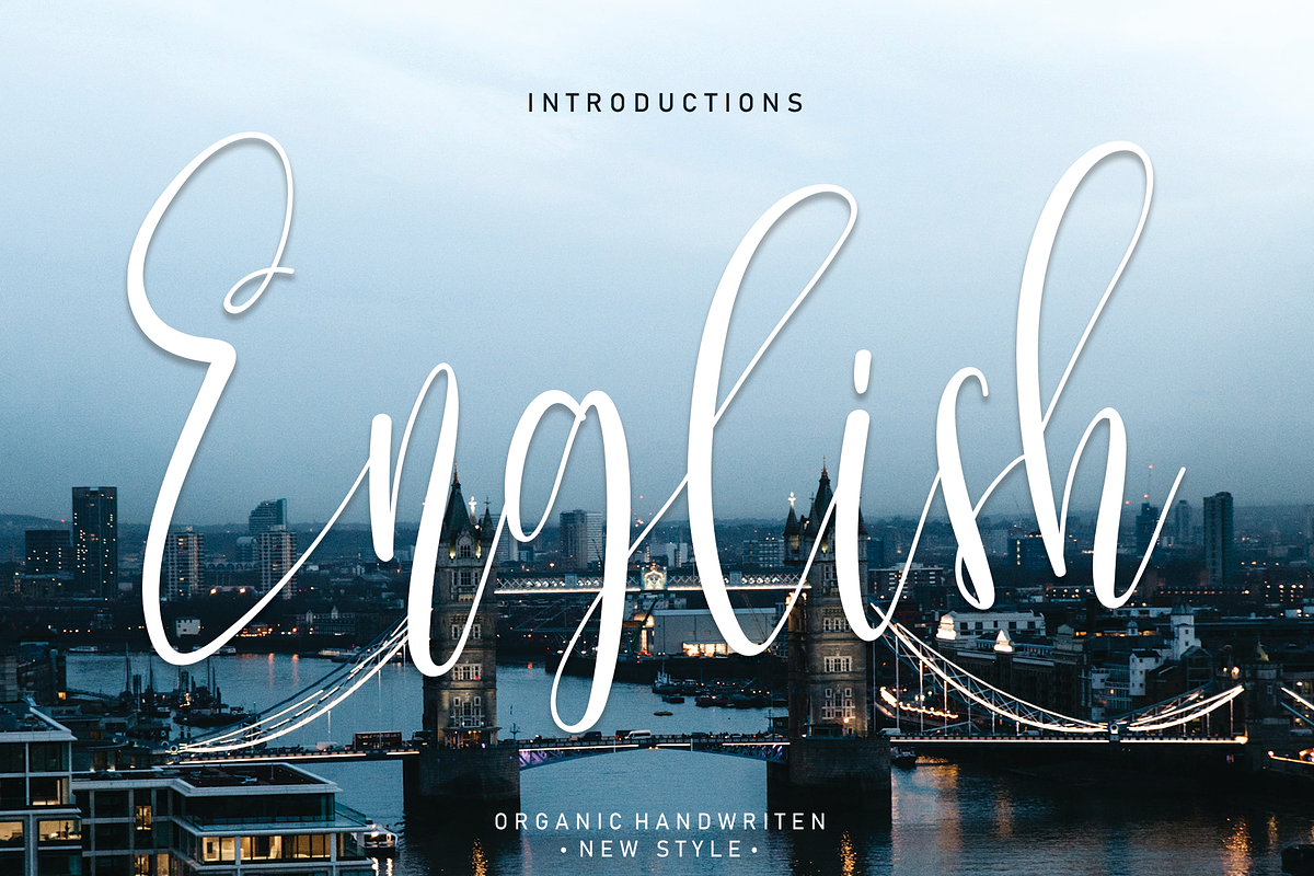 English | Script font, a Script Font by Scratchones