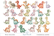 Adorable Dino PNG Set, an Illustration by MockupWizard (Thumbnail 2 of 6)