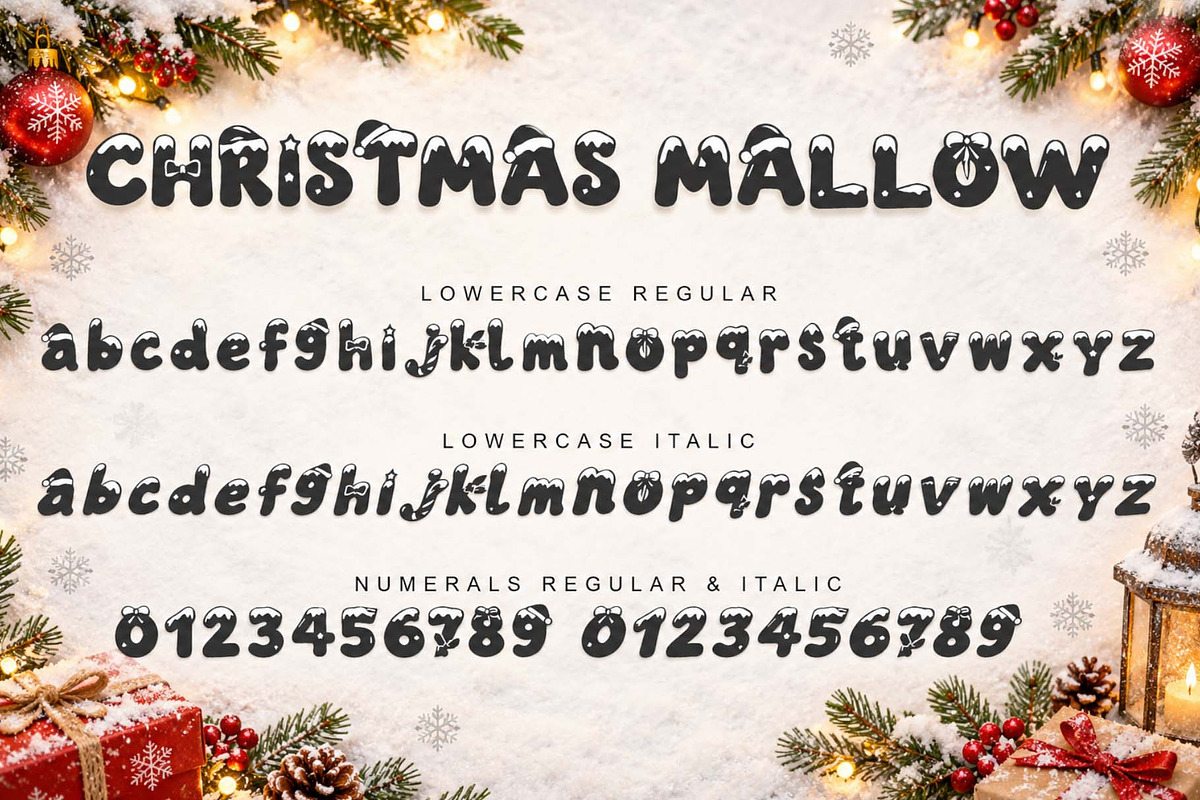 Christmas Mallow, a Blackletter Font by Yoga Letter (Photo 7 of 9)