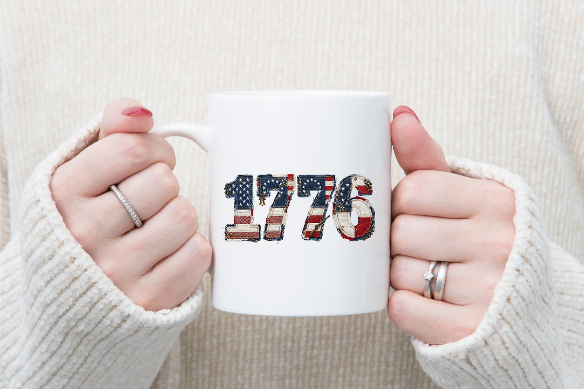 Distressed 1776 American Flag PNG, an Illustration by Designking (Photo 2 of 4)