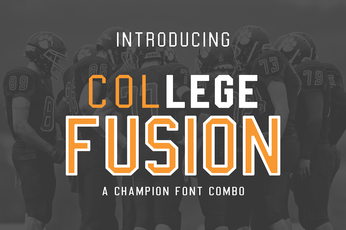 College Fusion Font Combo, a Sans Serif Font by GlitzyGrapix (Photo 1 of 12)