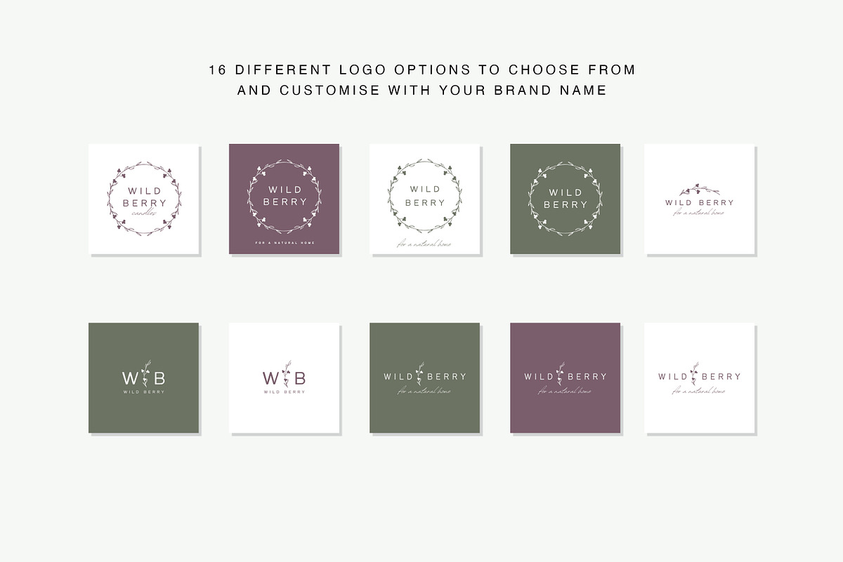 Wild Berry Logo Template Brand Kit, a Branding & Logo Template by CreativeWilderness (Photo 7 of 9)