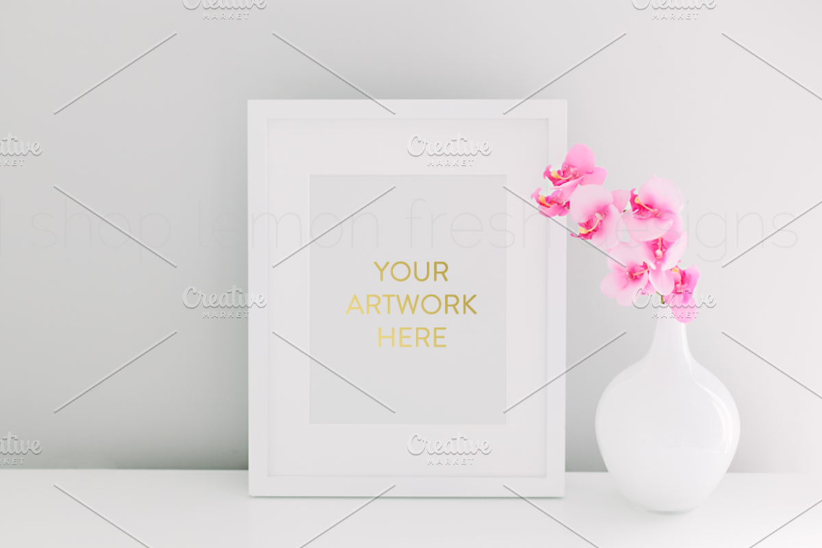 Styled Stock Photography Pink White, a Print Template by White Turquoise Co.
