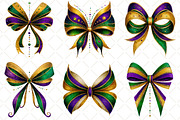 Mardi Gras Bow Coquette Bow, an Illustration by Black Bird Studio (Thumbnail 2 of 6)