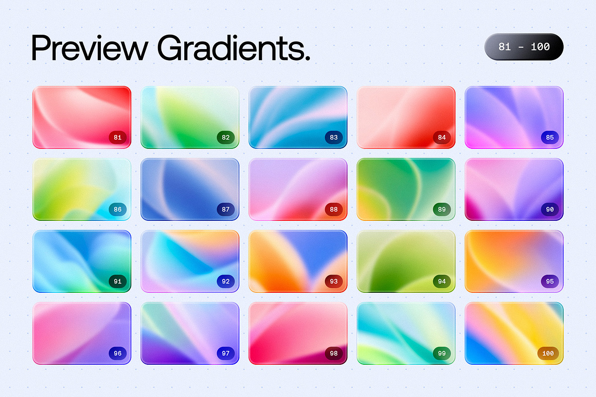 100 Waveblur Gradients Collection, a Texture Graphic by Asylab (Photo 6 of 10)