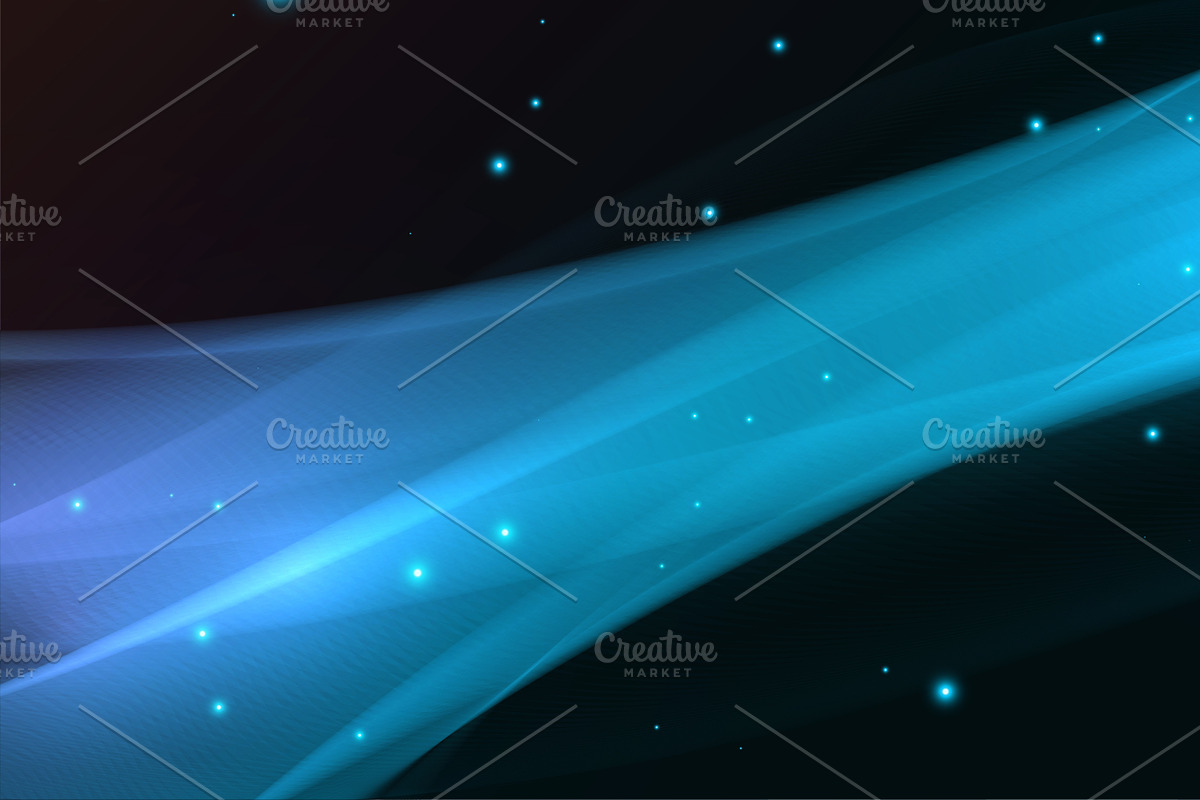 Blue glowing wave, magic energy, a Pattern Graphic by majcot (Photo 2 of 6)