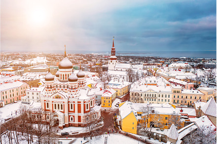 Aerial View of Tallinn in winter, an Architecture Photo by Nature and travel