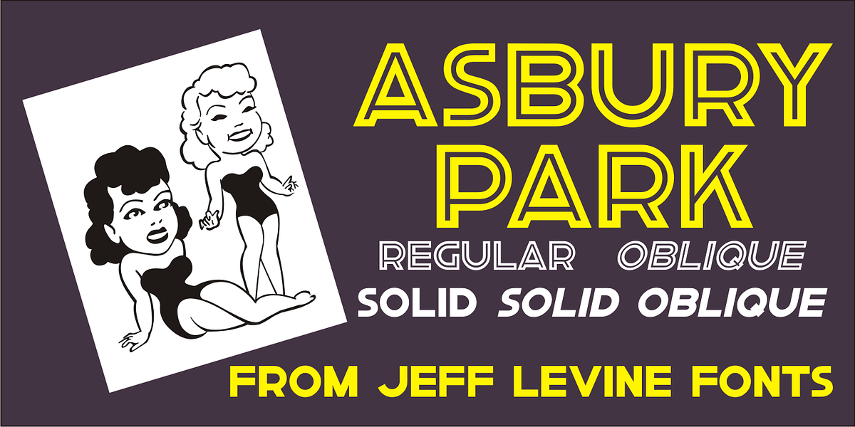 Asbury Park JNL, a Sans Serif Font by Jeff Levine Fonts