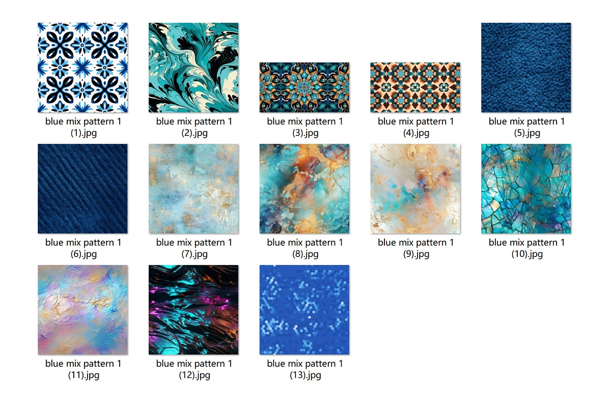 13 blue mix seamless pattern, a Pattern Graphic by ARTOZEN DIGITAL (Photo 14 of 14)