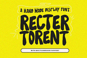 Recter Torent Handmade Display Font, a Handwritten Font by Maulana Creative