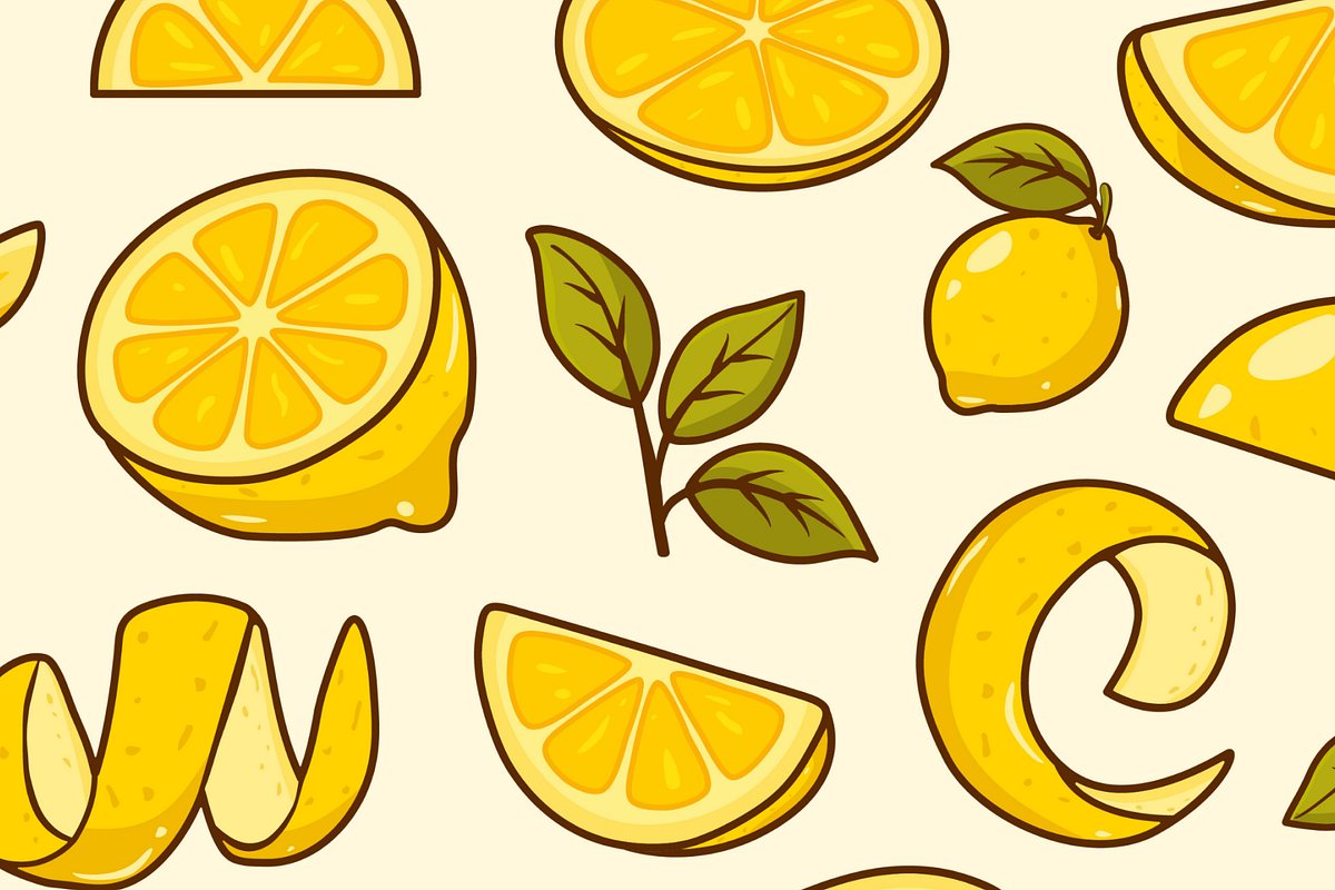 Lemon Element Set, a Food Illustration by Laimmilka (Photo 3 of 3)