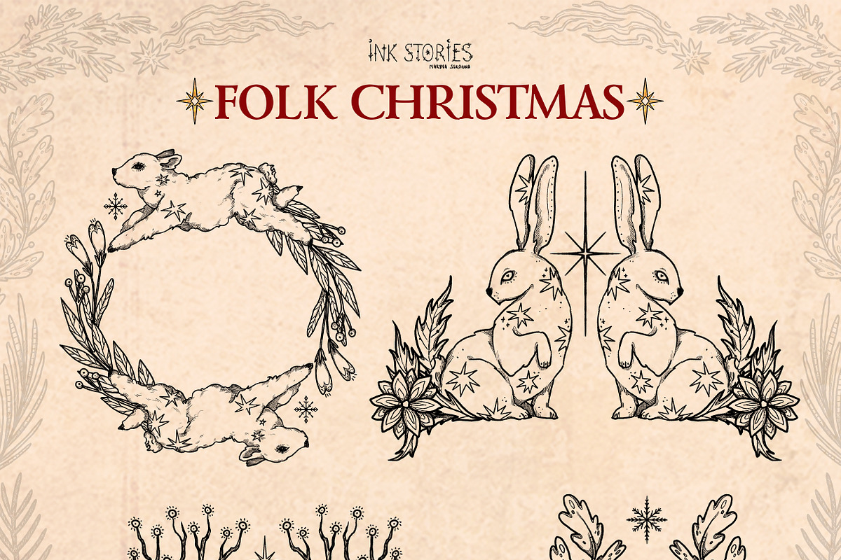 Folk Christmas Ancient Winter Tales, a Seasonal Illustration by Ink Stories (Photo 5 of 12)