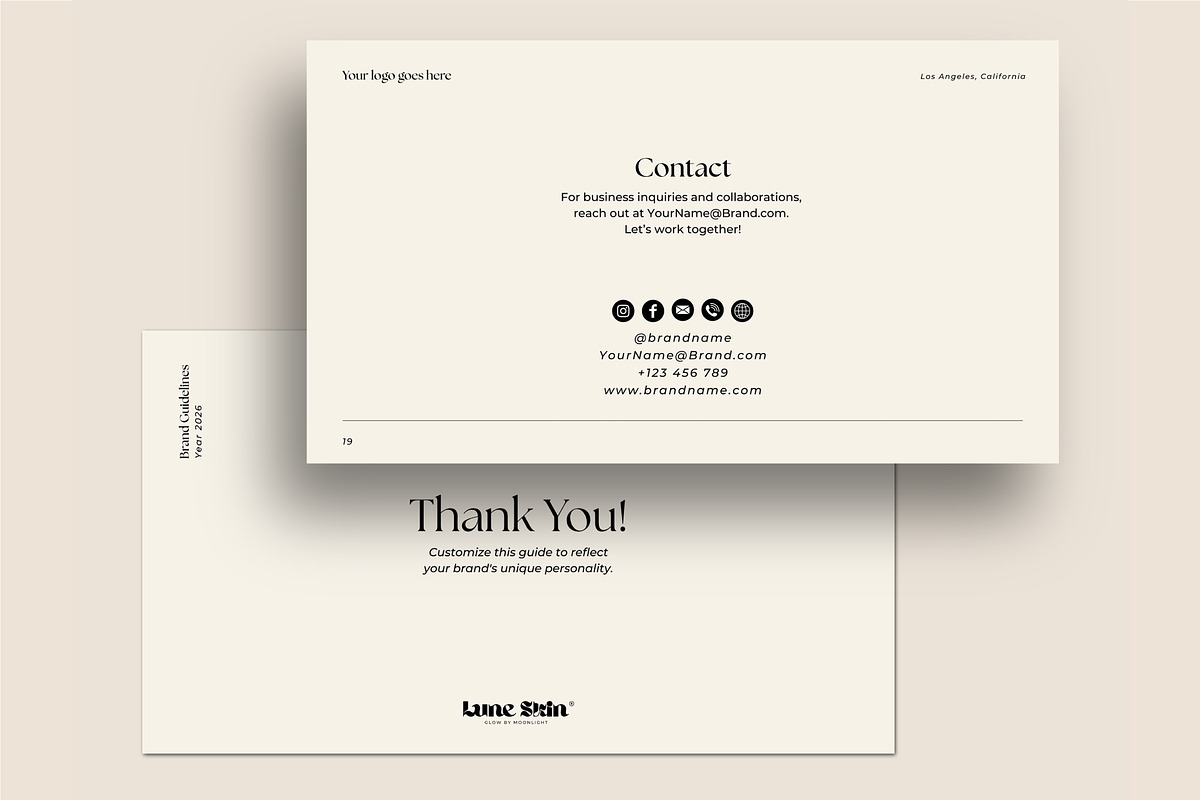 Lune Skin | Brand Guidelines, a Presentation Template by ChicGraphix (Photo 8 of 11)