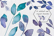 Abstract Flowers watercolor Clip art, an Illustration by MaraquelaStudio (Thumbnail 4 of 7)