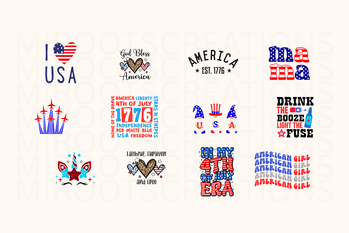 28 USA / 4th of July PNG Bundle, an Object Graphic by MIRoots Design Studio (Photo 2 of 4)