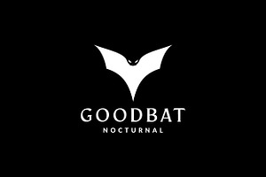 Minimal Bats Modern Shape Logo