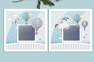 Set Of 10 Baby Cards