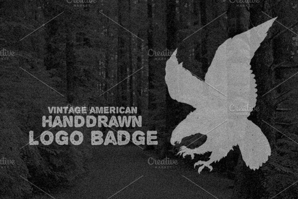 Vintage American Handdrawn Logo, a Branding & Logo Template by ORCA Creative Store (Photo 1 of 5)