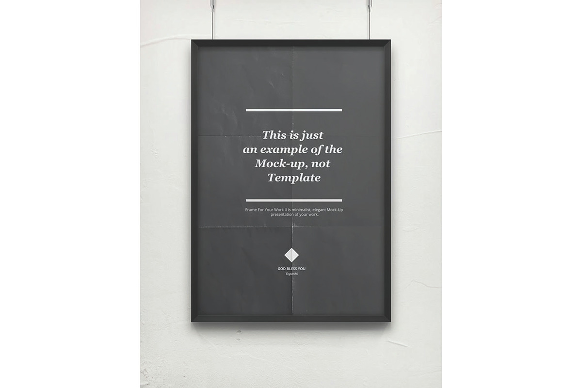 Frame For Your Work Mockup, an Advertising Mockup by DesignRushMarket (Photo 10 of 14)
