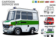Cartoon service van, a Transportation Illustration by Mechanik (Thumbnail 1 of 5)