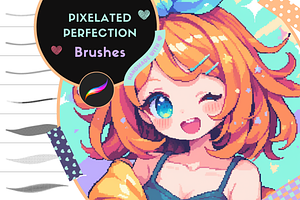 Premium Pixel Brushes for Procreate, a Brush Add-On by nikiartcorner