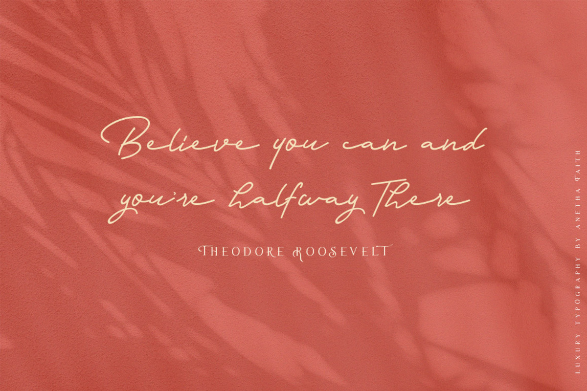 Anetha Faith Signature Font Duo preview 6