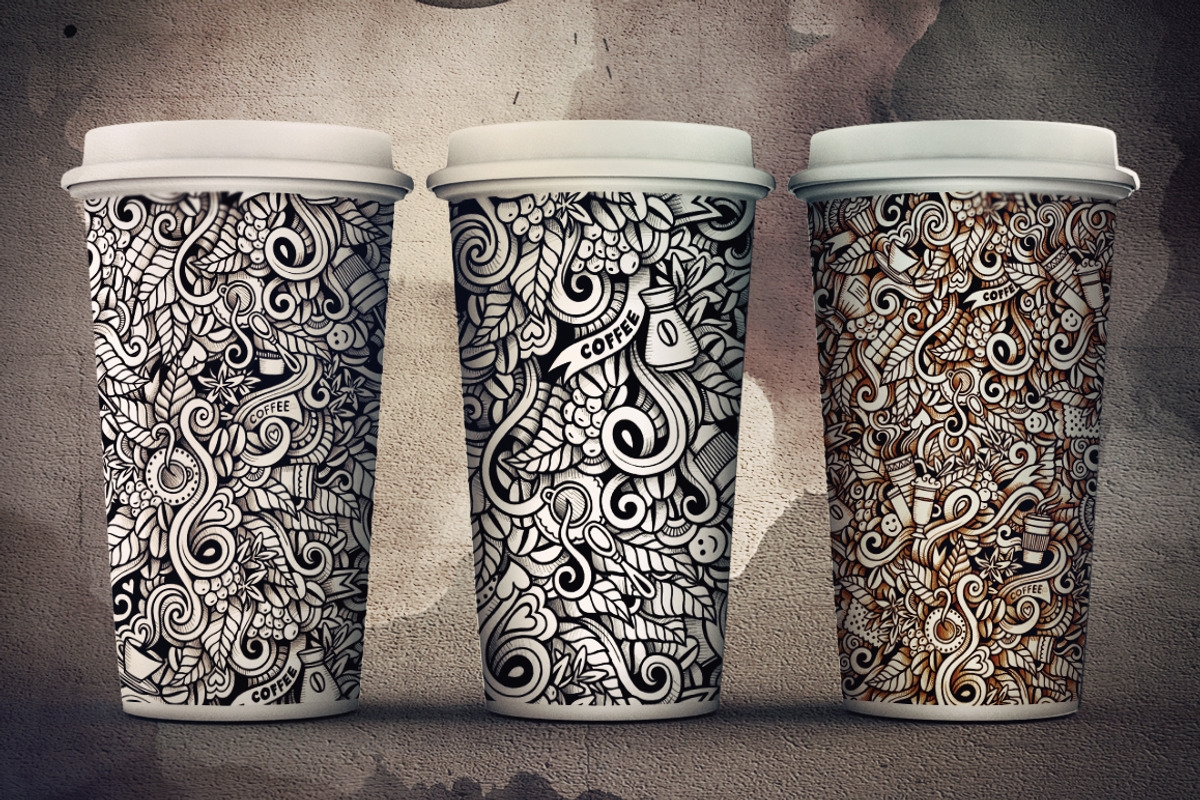Coffee Graphics Patterns, a Pattern Graphic by BALABOLKA (Photo 2 of 6)
