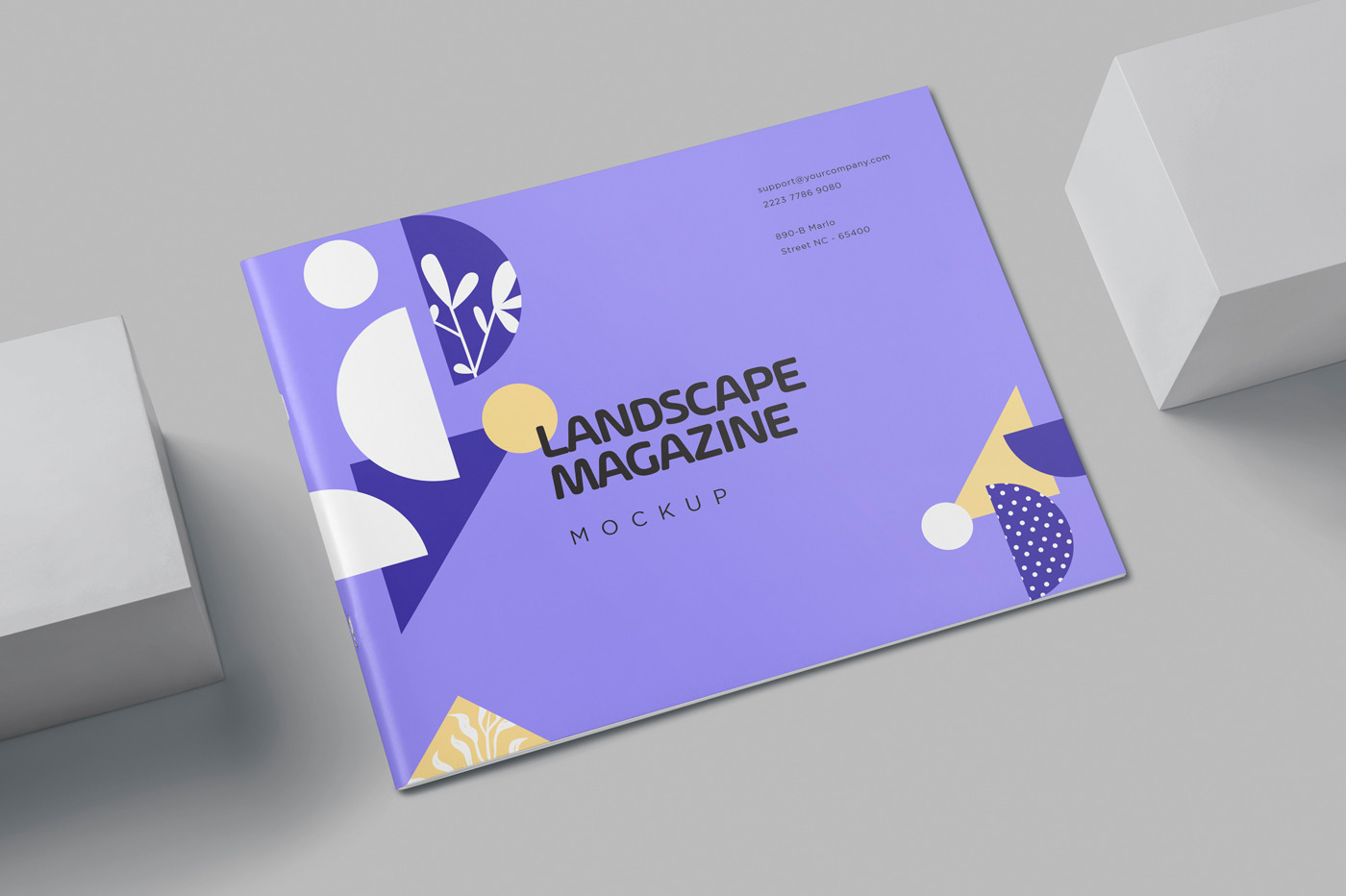 Landscape US Letter Magazine Mockups, a Print Template by DesignNeutrons