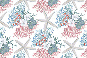 White and blue sea patterns, a Pattern Graphic by ramika (Thumbnail 3 of 8)