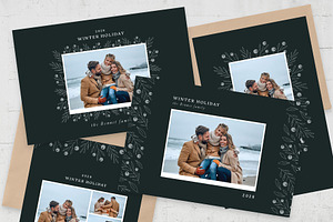 Winter Family Photo Card Template