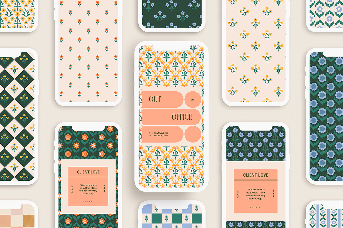 Blossom - Patterns, Shapes & Frames, a Pattern Graphic by Basia Stryjecka (Photo 6 of 35)