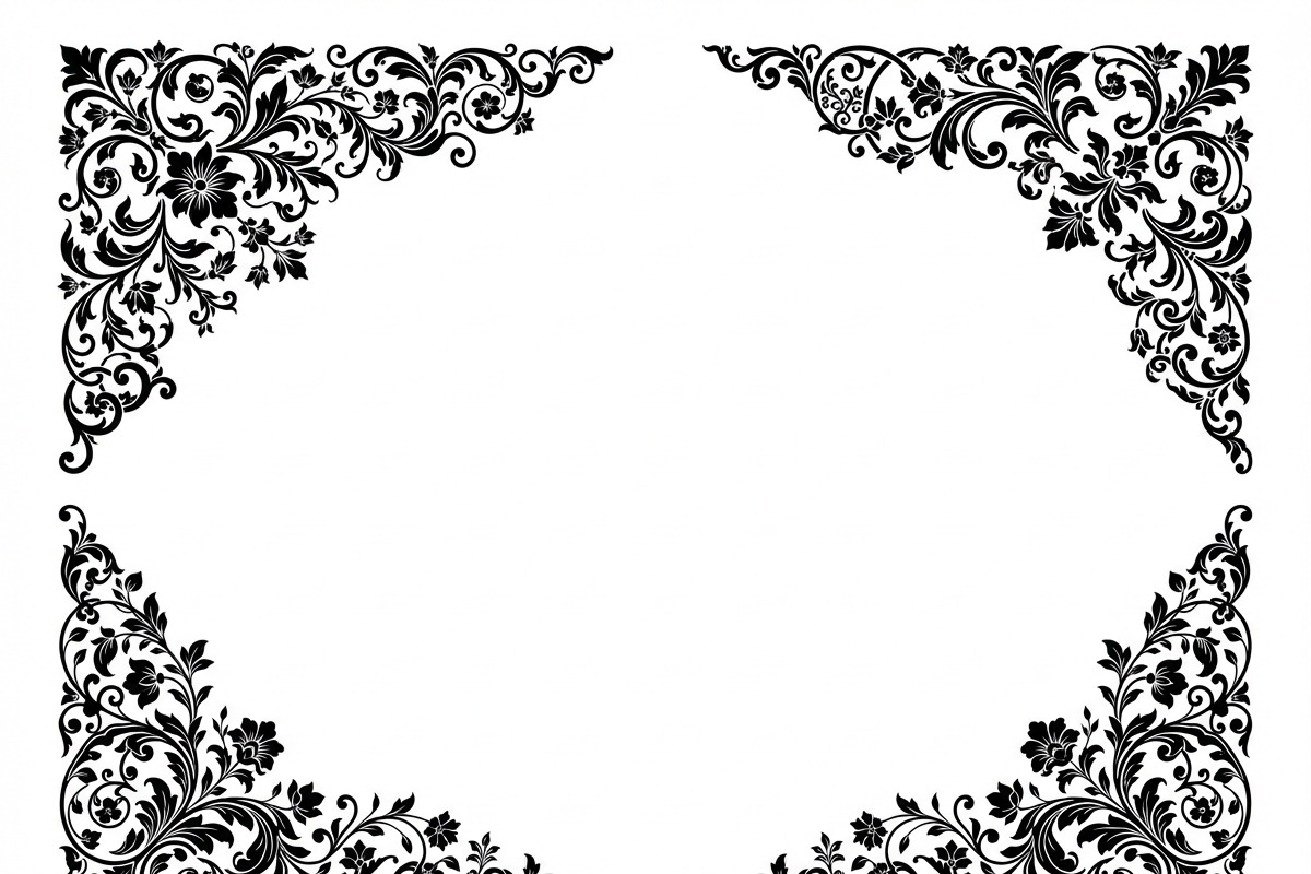 30 Elegant Floral Corner Design, a Decorative Illustration by Amazin_art (Photo 2 of 13)
