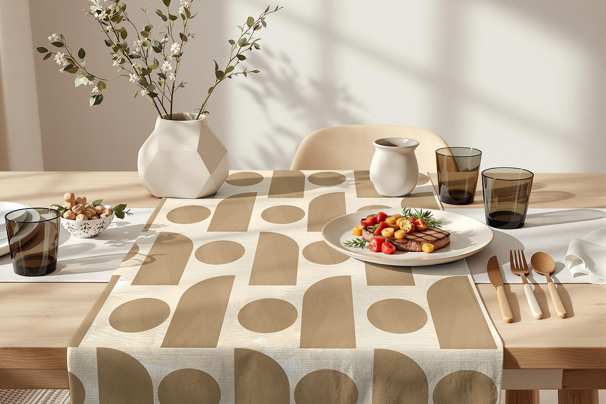 Abstract Neutral Shapes Pattern, a Pattern Graphic by elfy creative (Photo 3 of 5)