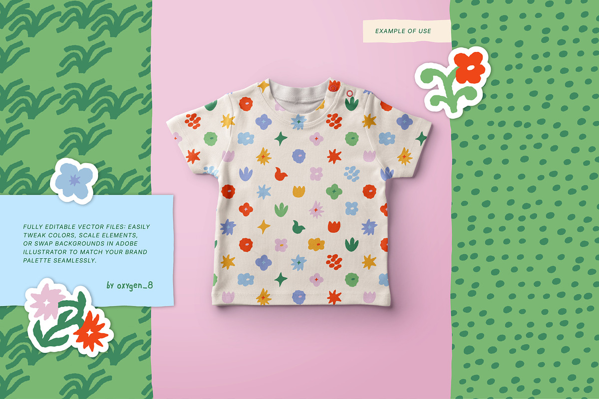 Barefoot Blooms. Seamless Patterns, a Pattern Graphic by oxygen_8 (Photo 8 of 9)