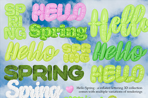 Hello Spring - 3D Lettering Set