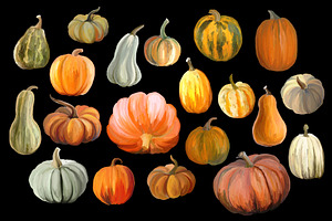 Autumn Pumpkins Clipart