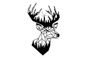 Deer Antler Silhouette Bundle, an Object Illustration by yasushie (Thumbnail 15 of 31)