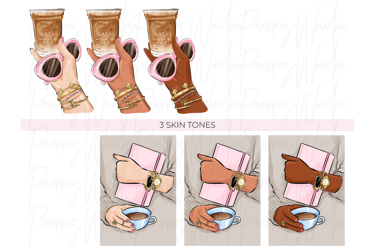 coffee girl clipart png, a Person Illustration by Parinaz Wadia Design (Photo 6 of 10)